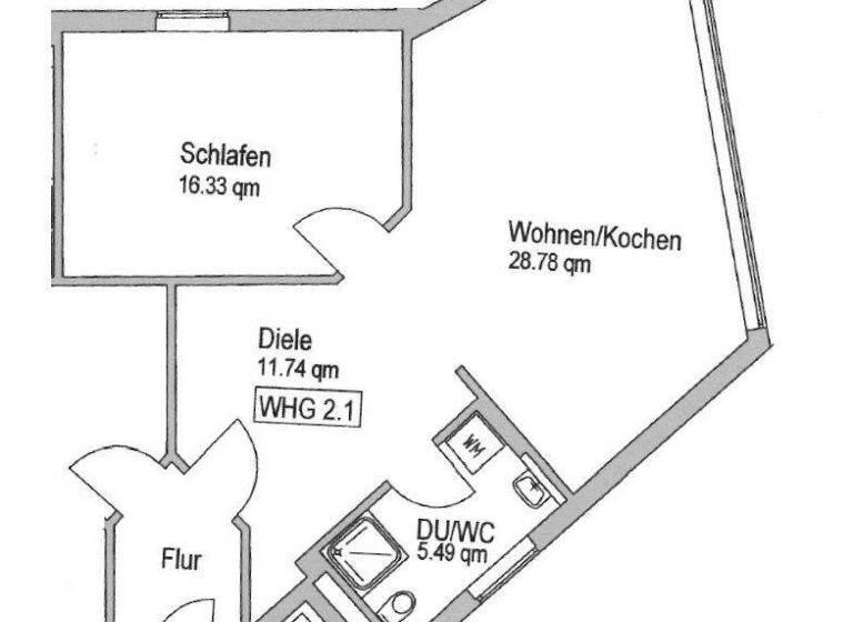 Wohnung zur Miete 550 € 2 Zimmer 62,4 m² 2. Geschoss frei ab 01.03.2026 Ellwangen 73479