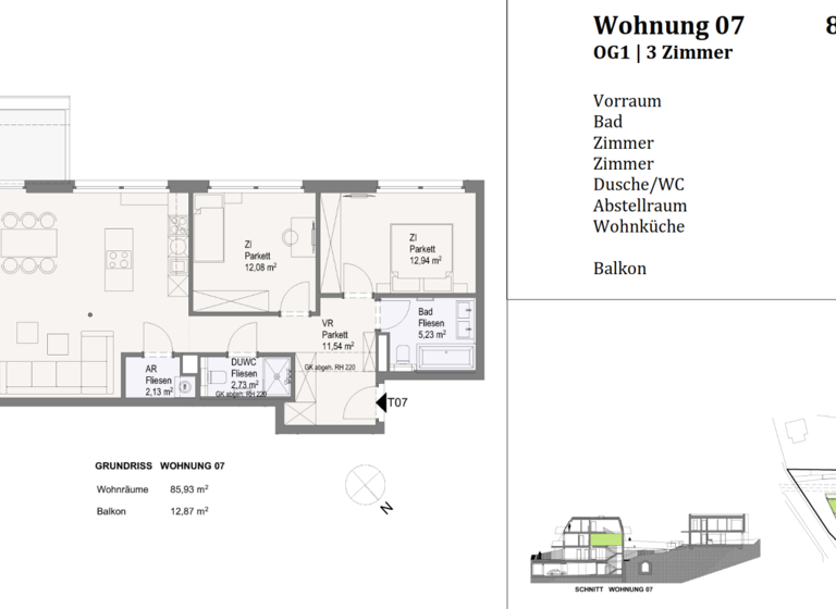 Wohnung zum Kauf 575.000 € 3 Zimmer 85,9 m² Brunn am Gebirge 2345