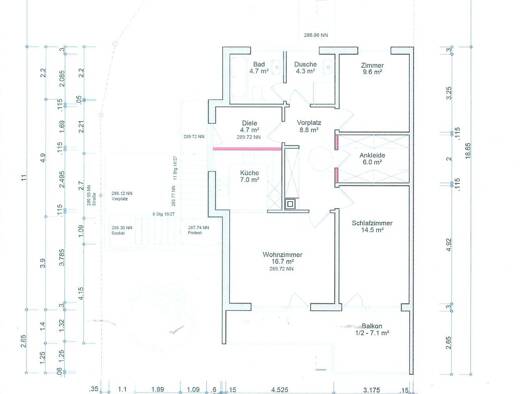 Wohnung zur Miete 1.100 € 3 Zimmer 76 m² Geschoss 1/2 frei ab 01.12.2026 Rheinfelden Rheinfelden (Baden) 79618