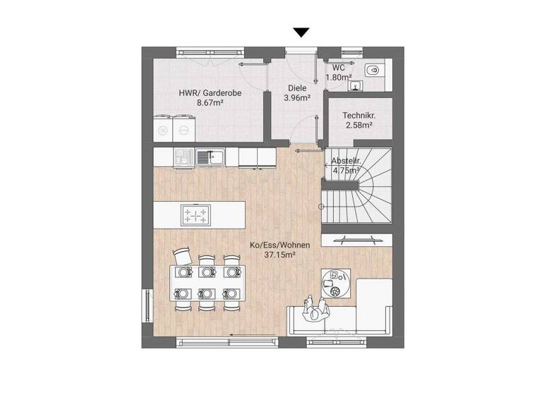 Einfamilienhaus zum Kauf - Erstbezug 499.000 € 4 Zimmer 119 m² 546 m² Grundstück Grafenstein 9131