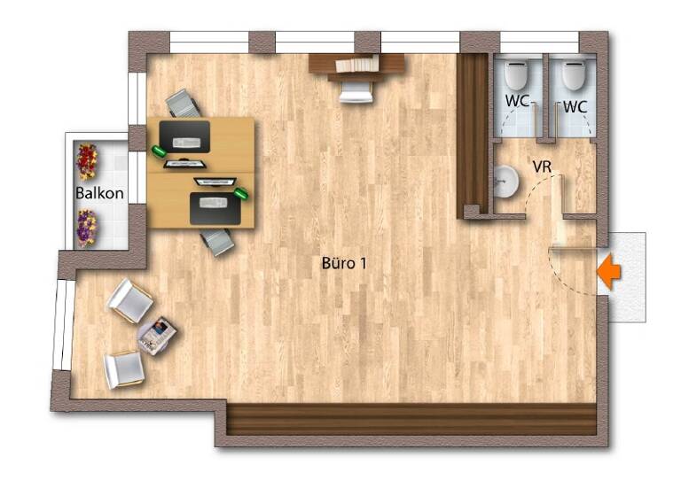 Büro zum Kauf 474.500 € 66,2 m² Bürofläche Kitzbühel 6370