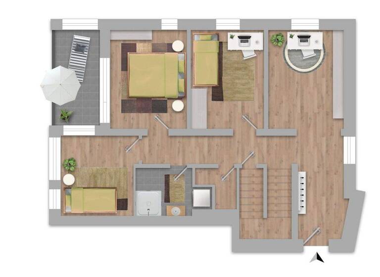Maisonette zum Kauf 575.000 € 5 Zimmer 113,5 m² 2. Geschoss Innere Stadt Klagenfurt am Wörthersee 9020