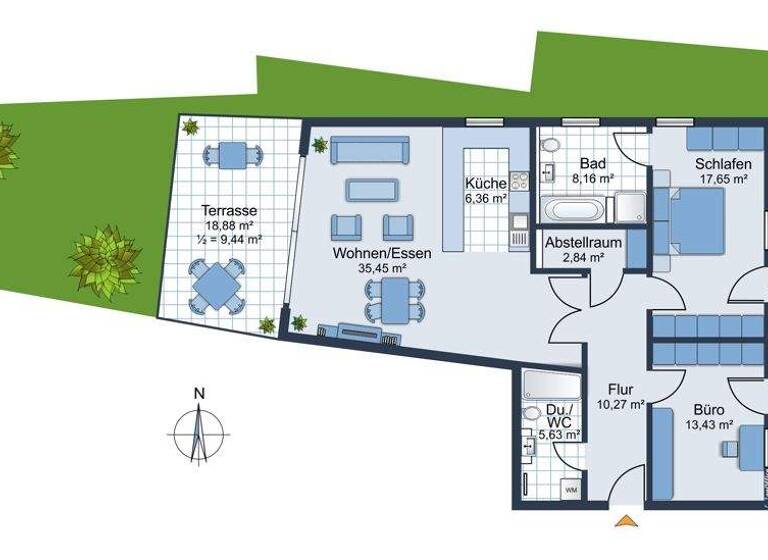 Terrassenwohnung zum Kauf 1.179.000 € 3 Zimmer 111 m² EG Altstadt-Lehel München / Solln 81477
