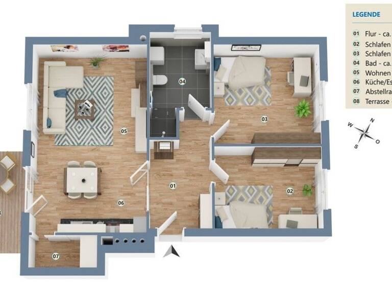 Wohnung zum Kauf 279.000 € 3 Zimmer 79,7 m² EG Priggenhagener Straße 62 Bersenbrück 49593