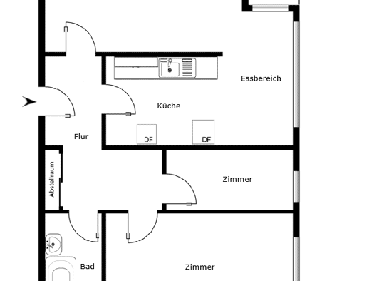 Wohnung zum Kauf 280.000 € 3 Zimmer 63 m² 7. Geschoss Reinickendorf Reinickendorf 13403