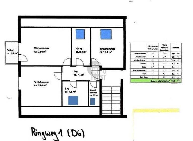 Wohnung zur Miete 650 € 3 Zimmer 85 m² 3. Geschoss frei ab sofort Klosterbauerschaft Kirchlengern / Stift Quernheim 32278