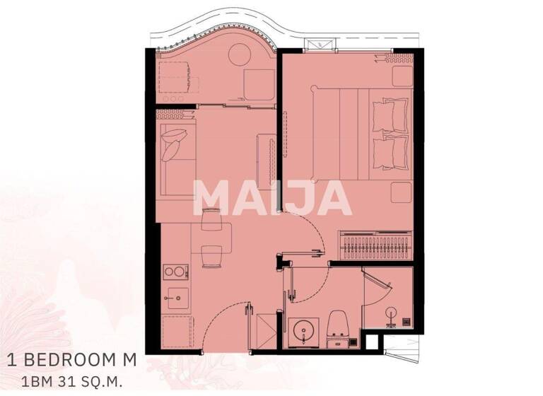 Studio zum Kauf 125.792 € 2 Zimmer 31 m² 5. Geschoss The Title Coralina Kamala Kathu 83110
