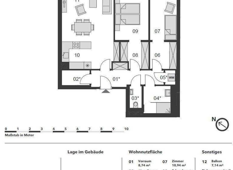 Wohnung zum Kauf 649.000 € 3 Zimmer 85 m² 1. Geschoss frei ab 15.08.2026 Wien 1050