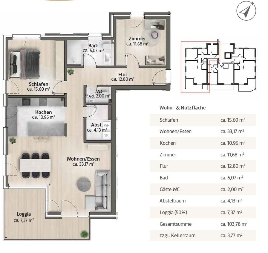 Wohnung zum Kauf provisionsfrei 650.000 € 3 Zimmer 104 m²<br/>Wohnfläche Glücksburg Glücksburg 24960