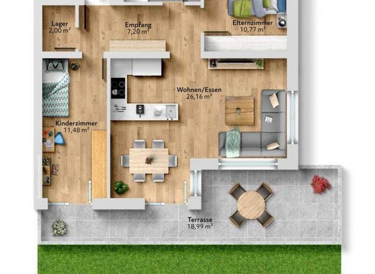 Wohnung zum Kauf - Erstbezug 490.000 € 3 Zimmer 63 m² Telfs 6410