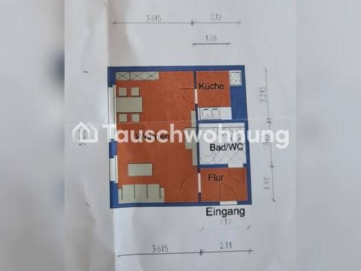 Wohnung zur Miete Tauschwohnung 300 € 1 Zimmer 32 m² 1. Geschoss Köpenick Treptow-Köpenick 12555