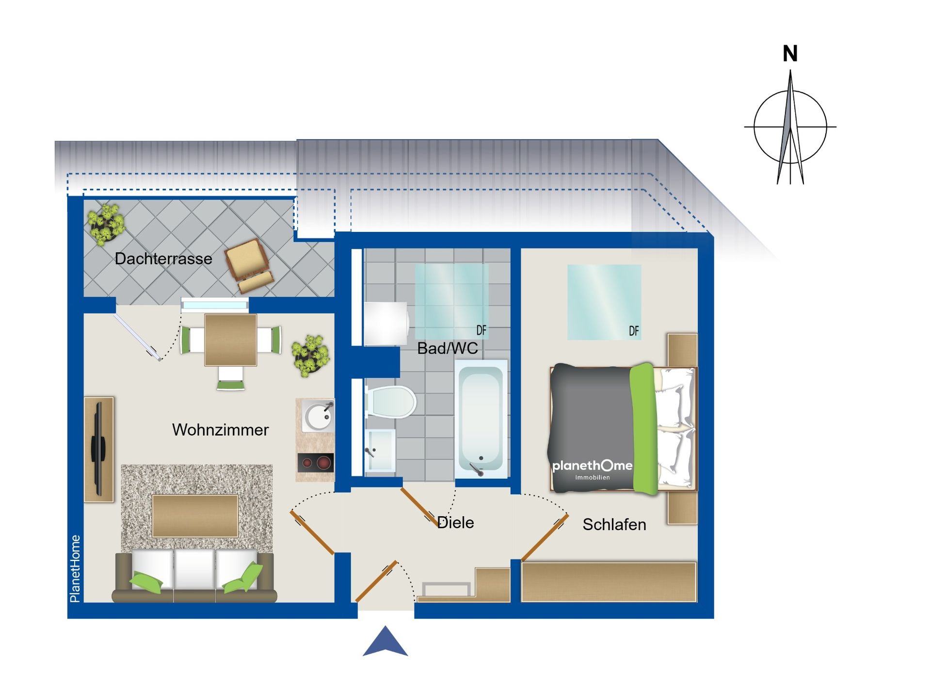 Wohnung zum Kauf provisionsfrei 90.000 € 2 Zimmer 38,5 m²<br/>Wohnfläche 4.<br/>Geschoss Wiederitzsch Leipzig 04158