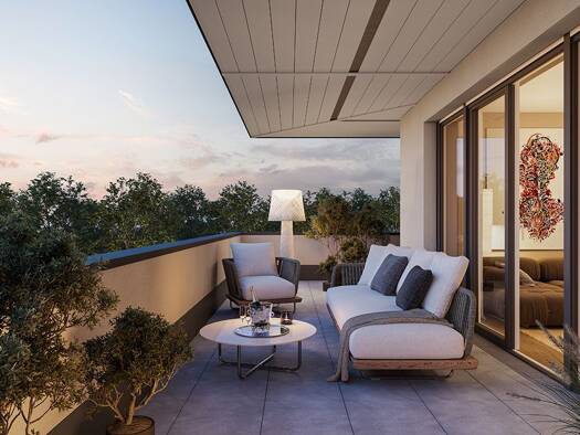 Terrassenwohnung zum Kauf - Neubau provisionsfrei 1.299.000 € 4 Zimmer 120,7 m² 3. Geschoss Annelies-Kupper-Allee Favoriten 85540
