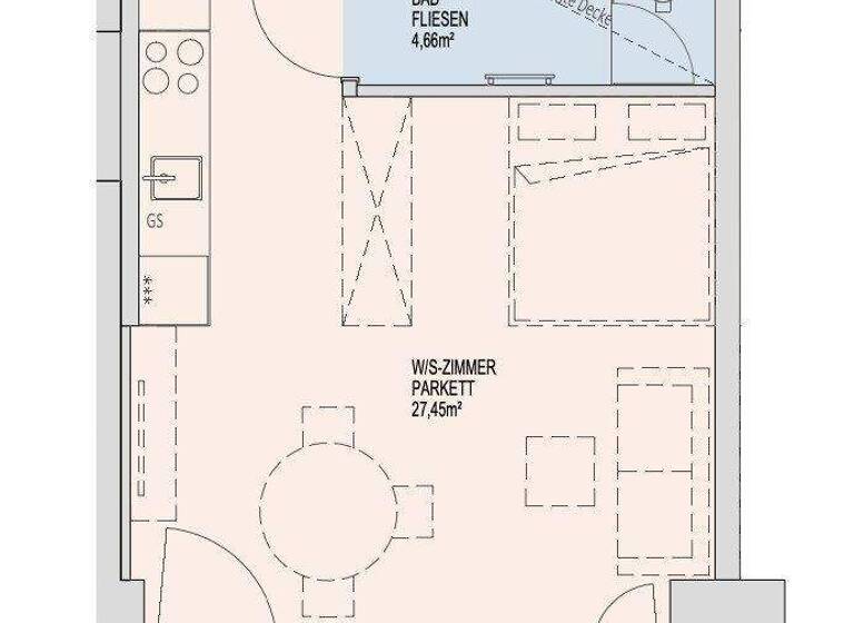 Studio zur Miete - Erstbezug 977 € 1 Zimmer 32,2 m² 32. Geschoss Donau-City-Straße Wien 1220