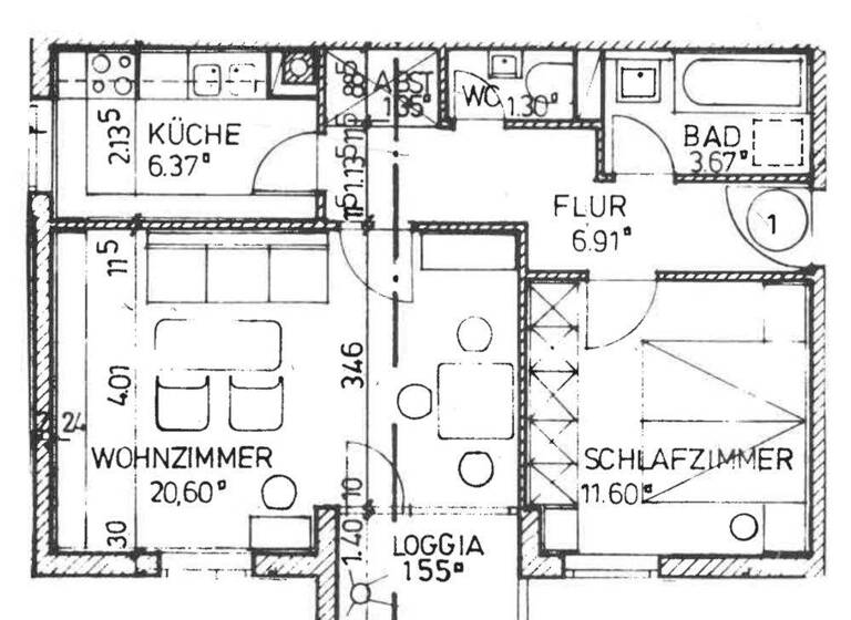 Wohnung zum Kauf 120.000 € 2 Zimmer 53,4 m² EG Innstadt Passau 94032
