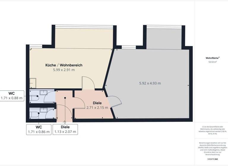 Bürofläche zum Kauf 149.000 € 2 Zimmer 53 m² Bürofläche Rottenburg 72108
