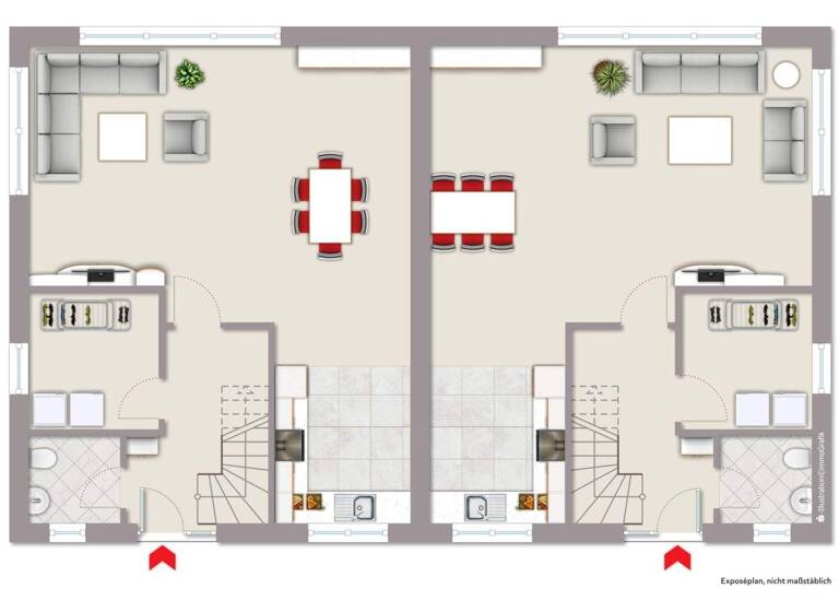 Doppelhaushälfte zum Kauf - Erstbezug 478.000 € 4 Zimmer 120 m² 1.544 m² Grundstück Dwoberg/Ströhen Delmenhorst 27753