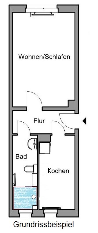 Wohnung zur Miete 216 € 1 Zimmer 35,4 m²<br/>Wohnfläche EG<br/>Geschoss Talstraße 74 Reichenbrand 862 Chemnitz 09117