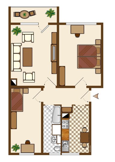 Wohnung zur Miete 360 € 3 Zimmer 57,4 m² 3. Geschoss frei ab 01.11.2024 Weißenfels Weißenfels 06667