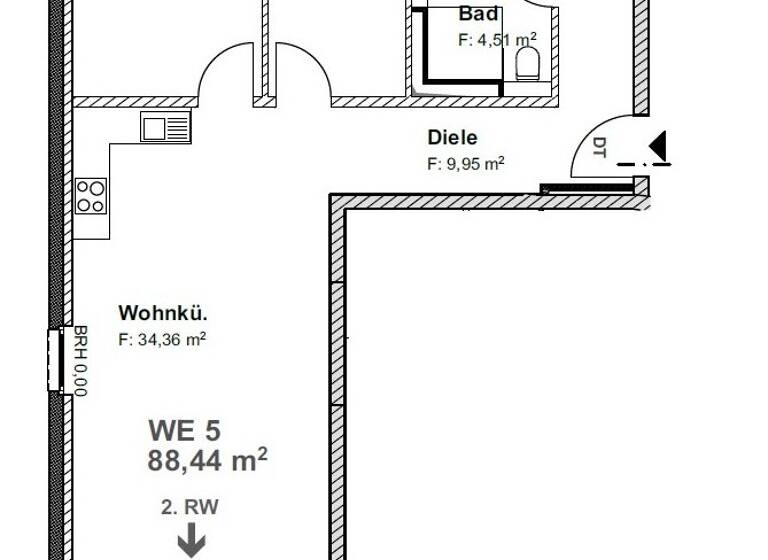 Wohnung zum Kauf provisionsfrei 399.000 € 4 Zimmer 88 m²<br/>Wohnfläche EG<br/>Geschoss ab sofort<br/>Verfügbarkeit Rheinstraße 66 Urfeld Wesseling 50389