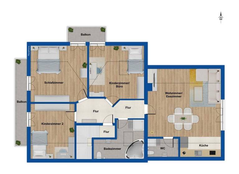Wohnung zum Kauf 229.000 € 4 Zimmer 107 m² 1. Geschoss frei ab 30.11.2026 Simbach 94436