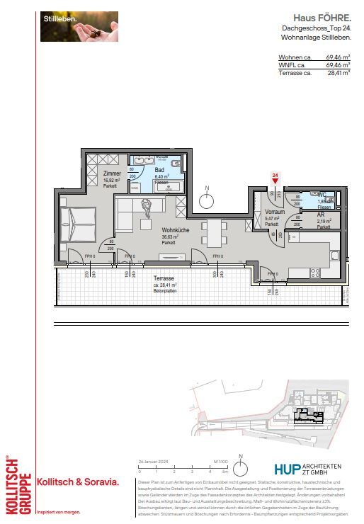 Wohnung zum Kauf provisionsfrei 465.400 € 2 Zimmer 69,5 m²<br/>Wohnfläche EG<br/>Geschoss Kaltenleutgeben 2391