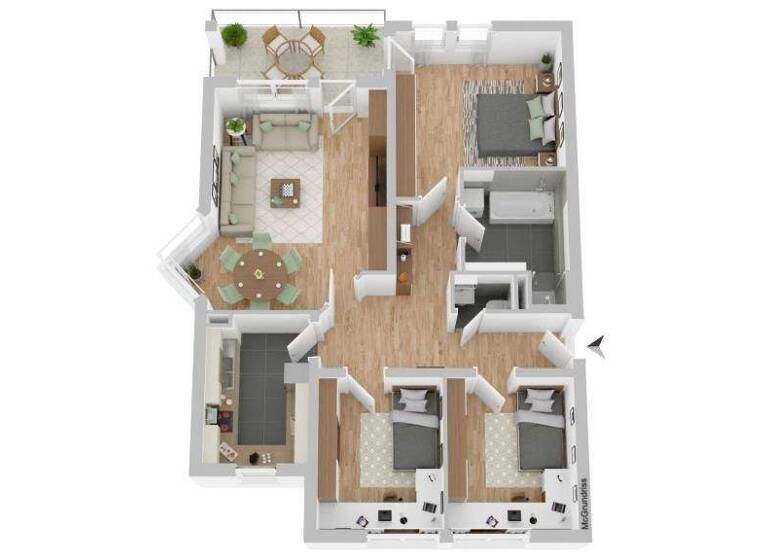 Wohnung zum Kauf provisionsfrei 218.000 € 4 Zimmer 93,6 m² 1. Geschoss Haller Weg 9 Mergelstetten Heidenheim 89522