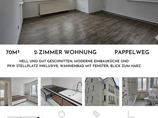 Wohnung zur Miete 630 € 2 Zimmer 70 m² Geschoss 1/3 frei ab sofort Wernigerode 38855