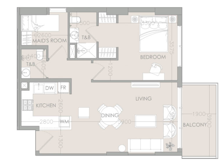 Wohnung zum Kauf - Erstbezug provisionsfrei 310.453 € 2 Zimmer 77,1 m² Dubai