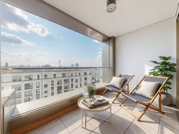Wohnung zum Kauf 850.000 € 3 Zimmer 96,1 m² 8. Geschoss Gallus Frankfurt am Main 60326
