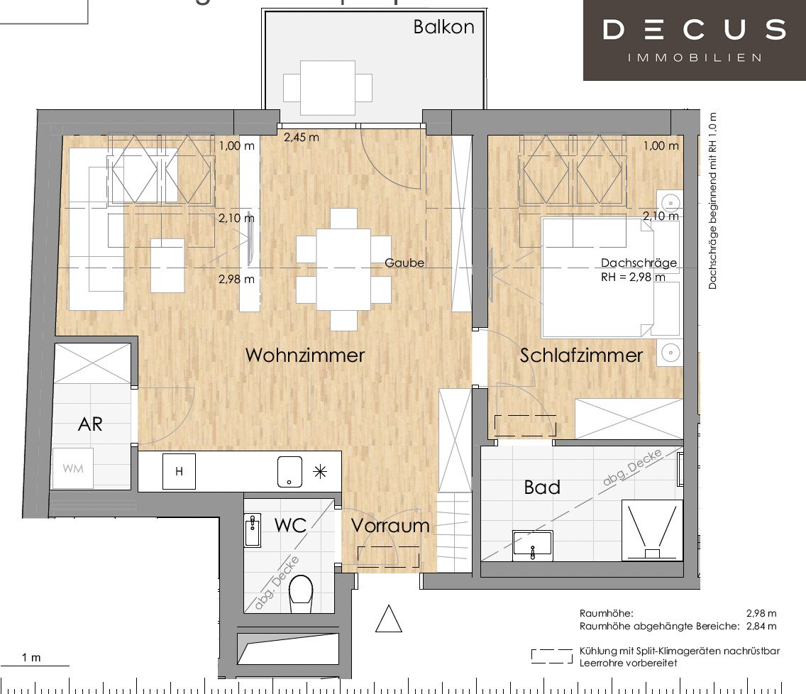 Wohnung zur Miete 921 € 2 Zimmer 54,5 m²<br/>Wohnfläche 6.<br/>Geschoss Wien 1150