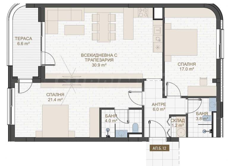 Studio zum Kauf 401.388 € 3 Zimmer 128,7 m² Plovdiv