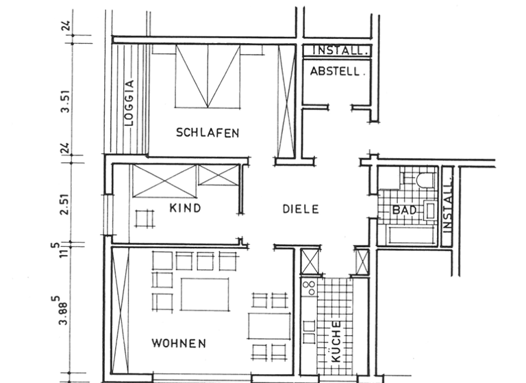 Wohnung zum Kauf 249.000 € 3 Zimmer 81,7 m² Leopoldshafen Eggenstein-Leopoldshafen 76344