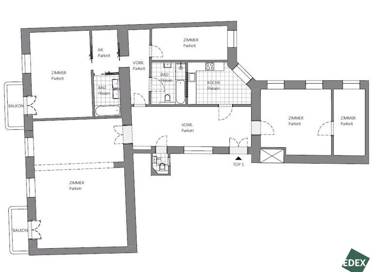 Wohnung zur Miete 3.216 € 5 Zimmer 186 m² 2. Geschoss frei ab sofort Wien 1010