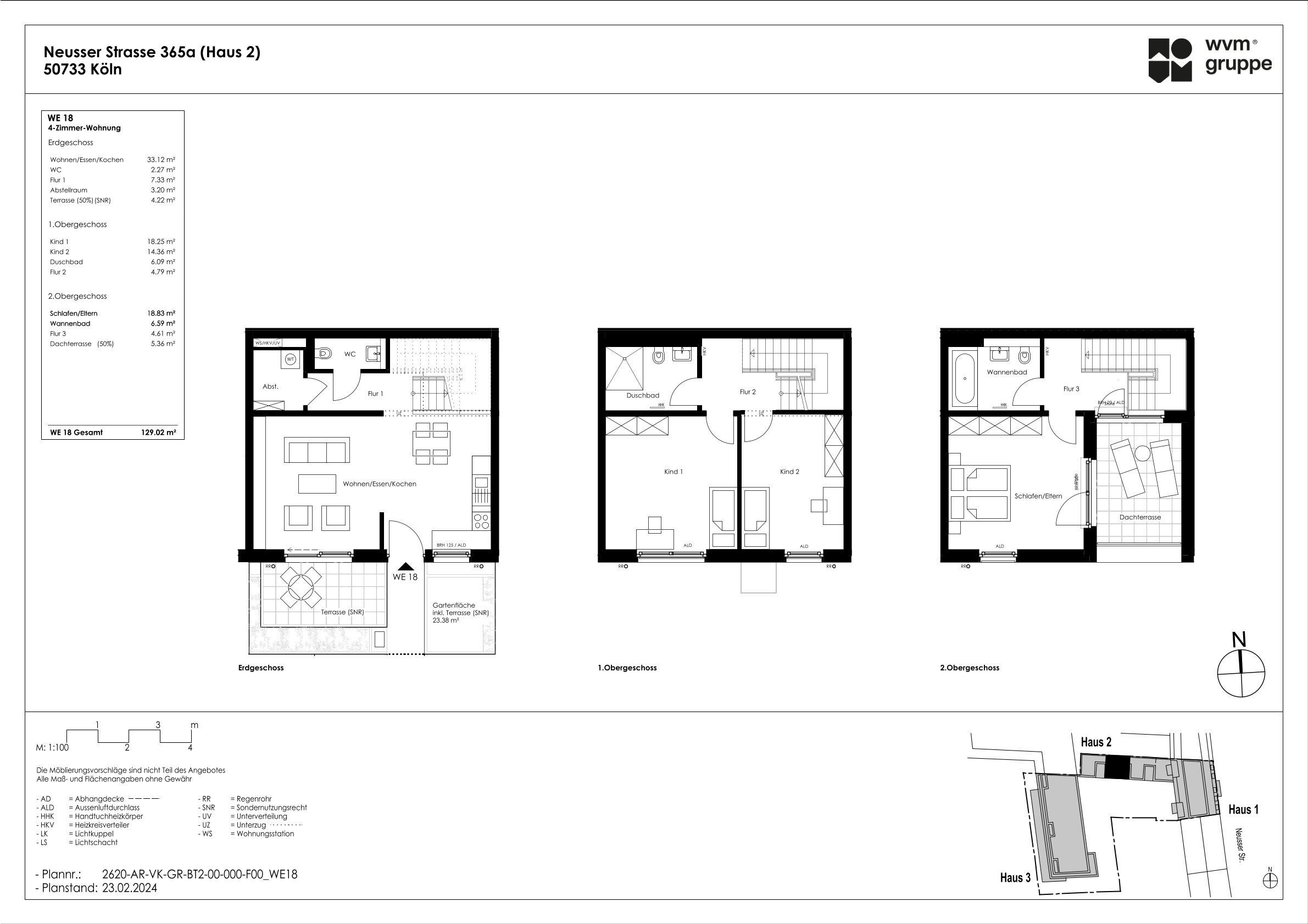 Stadthaus zum Kauf provisionsfrei 886.500 € 4 Zimmer 129 m²<br/>Wohnfläche Neusser Straße 365 a Weidenpesch Köln 50733