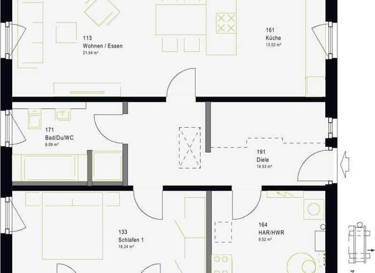 Bungalow zum Kauf provisionsfrei 420.609 € 2 Zimmer 82 m² 400 m² Grundstück Oberweier Friesenheim 77948