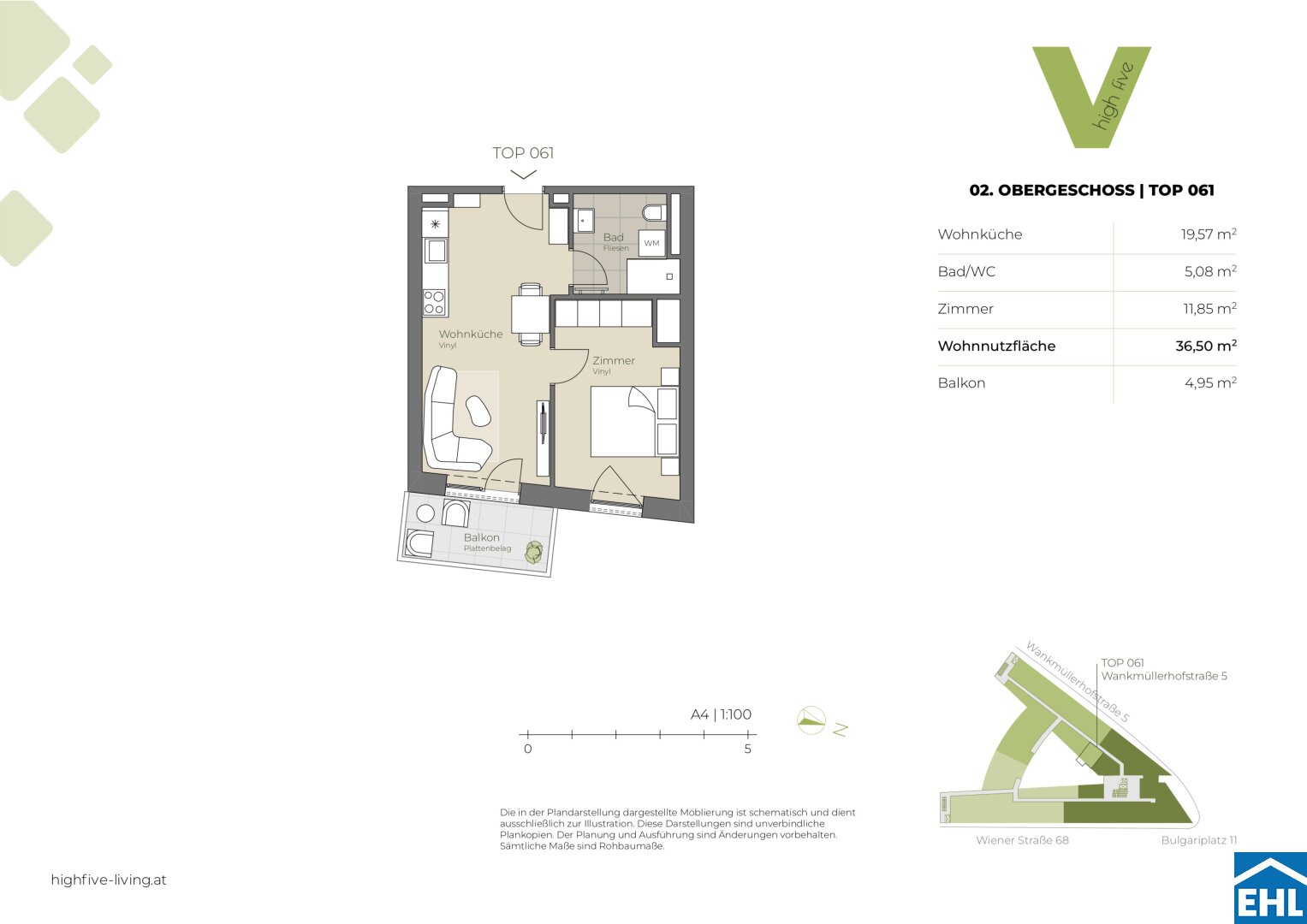 Wohnung zur Miete 491 € 2 Zimmer 36,5 m²<br/>Wohnfläche 2.<br/>Geschoss Waldegg Linz 4020