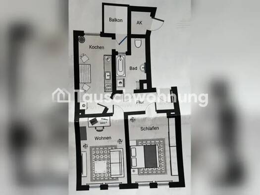 Wohnung zur Miete Tauschwohnung 600 € 2 Zimmer 65 m² 2. Geschoss Schönefeld Nordost 04347