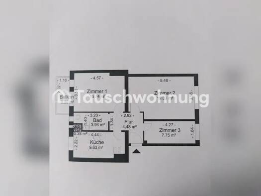 Wohnung zur Miete Tauschwohnung 500 € 2,5 Zimmer 63 m² 1. Geschoss Friedrichshagen Treptow-Köpenick 12587