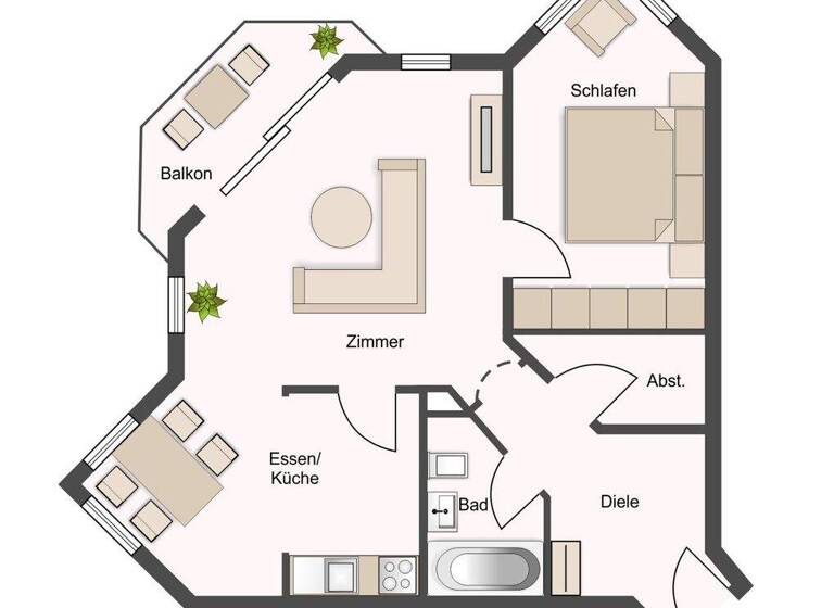 Wohnung zum Kauf 159.000 € 2 Zimmer 59,4 m² Schrozberg 74575