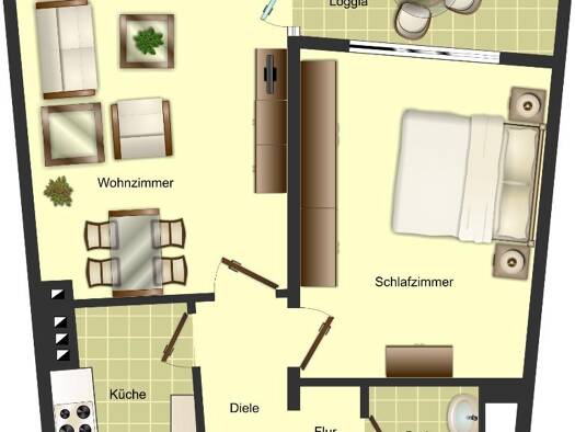 Wohnung zur Miete 519 € 2,5 Zimmer 57,4 m² 5. Geschoss frei ab 15.10.2026 Schellingstraße 2 Wald Solingen 42719