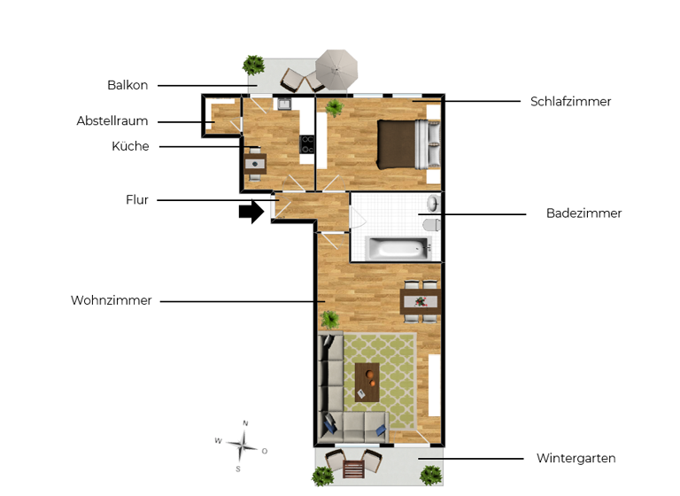 Wohnung zum Kauf 199.000 € 2 Zimmer 72 m² 2. Geschoss Gibitzenhof Nürnberg 90461