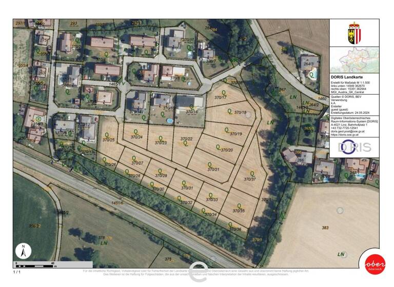 Grundstück zum Kauf 69.300 € 924 m² Grundstück Taufkirchen an der Pram 4775
