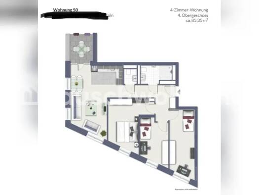 Wohnung zur Miete nur mit Wohnberechtigungsschein Tauschwohnung 900 € 4 Zimmer 85 m² 4. Geschoss Altstadt-Nord Köln 50668