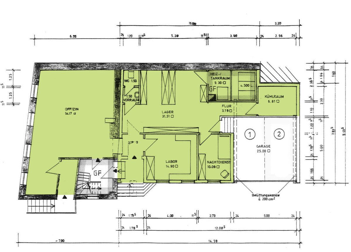 Bürogebäude zur Miete 750 € 5 Zimmer 123 m²<br/>Bürofläche Obergrombach Bruchsal 76646