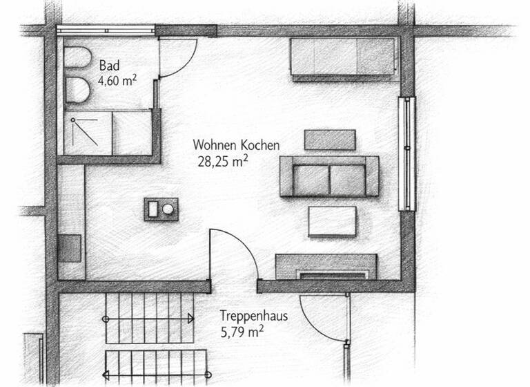Studio zur Miete 330 € 1 Zimmer 34 m² EG Sindeldorf Schöntal Teilort Sindelorf 74214