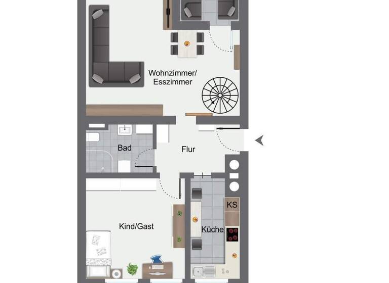 Maisonette zum Kauf 319.000 € 3,5 Zimmer 110 m² 2. Geschoss Empelde Ronnenberg 30952