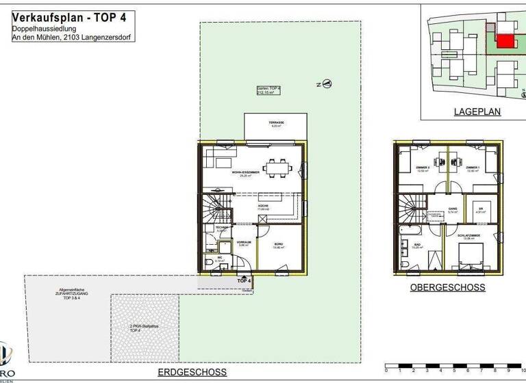 Doppelhaushälfte zum Kauf - Erstbezug provisionsfrei 473.000 € 4 Zimmer 120,9 m² Langenzersdorf 2103