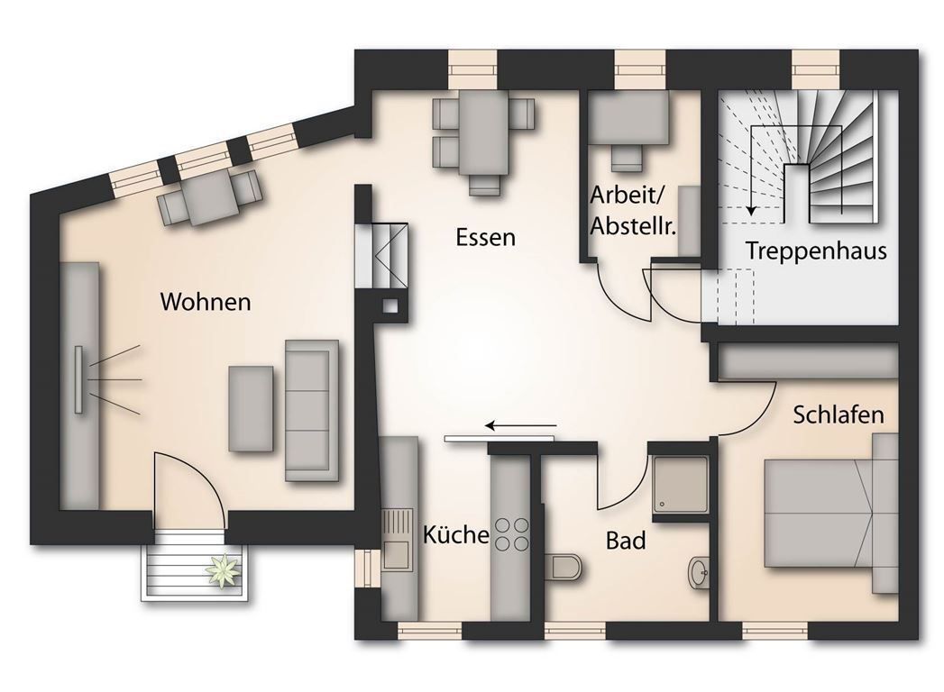 Wohnung zur Miete 590 € 2 Zimmer 65 m²<br/>Wohnfläche ab sofort<br/>Verfügbarkeit Ellwangen - Ost 12 Ellwangen (Jagst) 73479