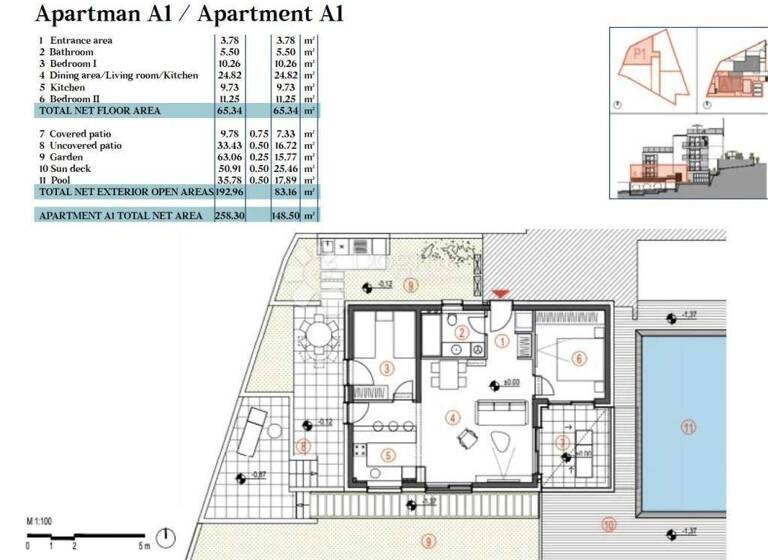 Wohnung zum Kauf 891.000 € 3 Zimmer 157 m² EG Primosten